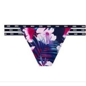 New Victoria’s Secret PINK Mini Strappy Logo Thong